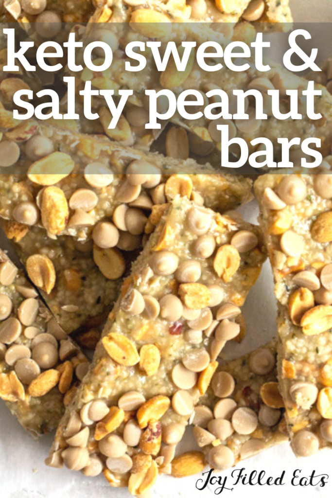 pinterest image for sweet & salty peanut bars