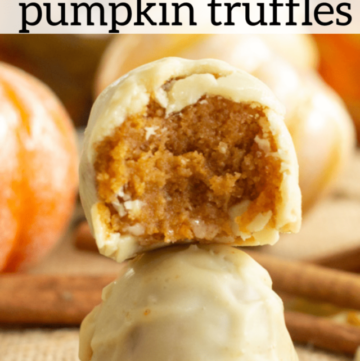 pinterest image for pumpkin truffles