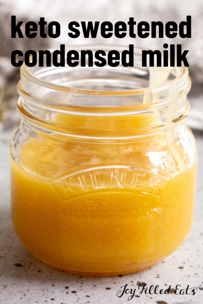 pinterest image for keto condensed milk