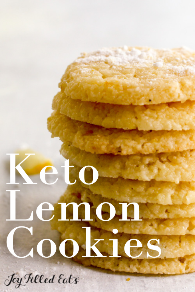 pinterest image for keto lemon cookies