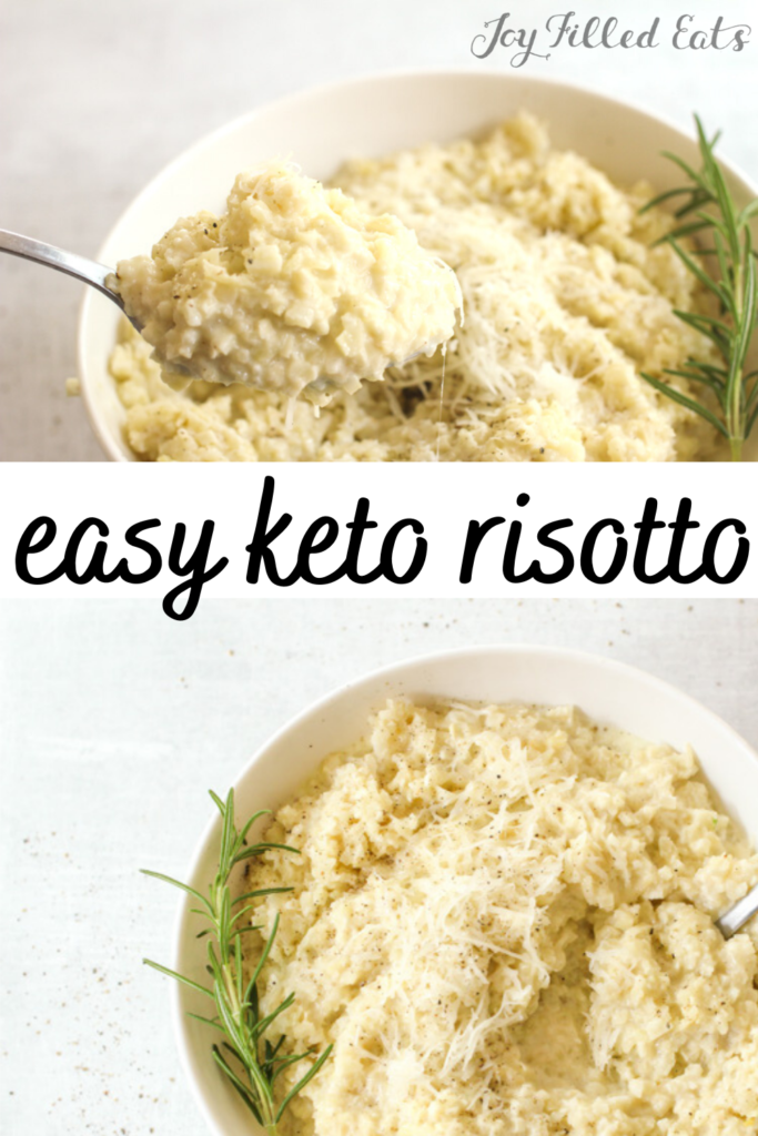 pinterest image for keto risotto