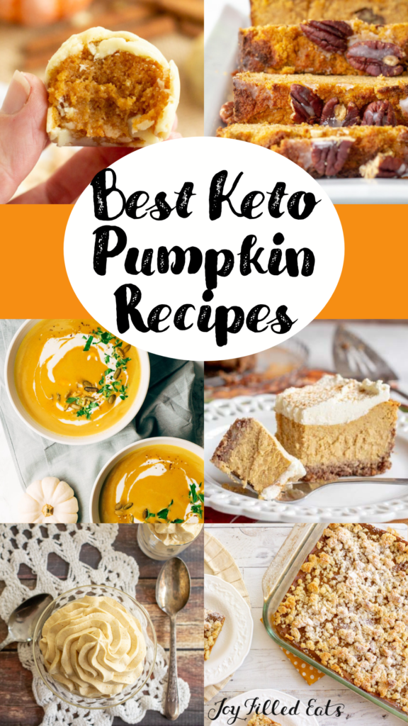 pinterest image for keto pumpkin recipes