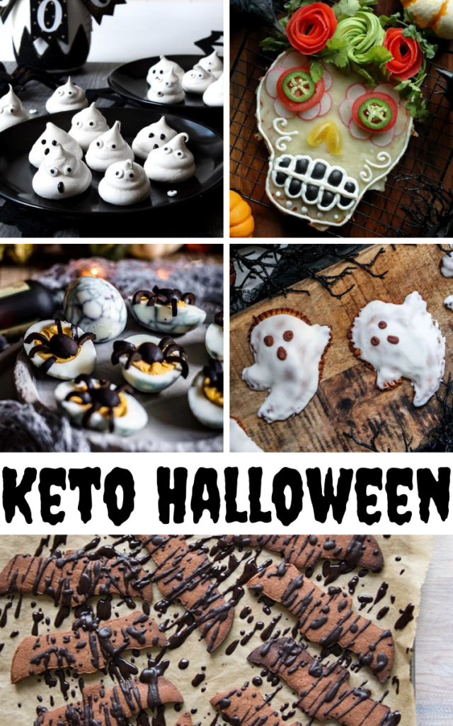 pinterest image for keto halloween recipes