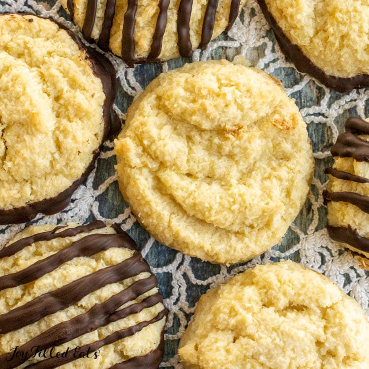 overhead shot of keto macaroons