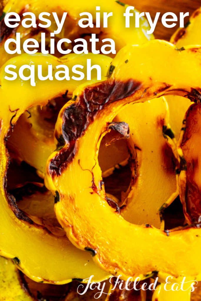 pinterest image for air fryer delicata squash