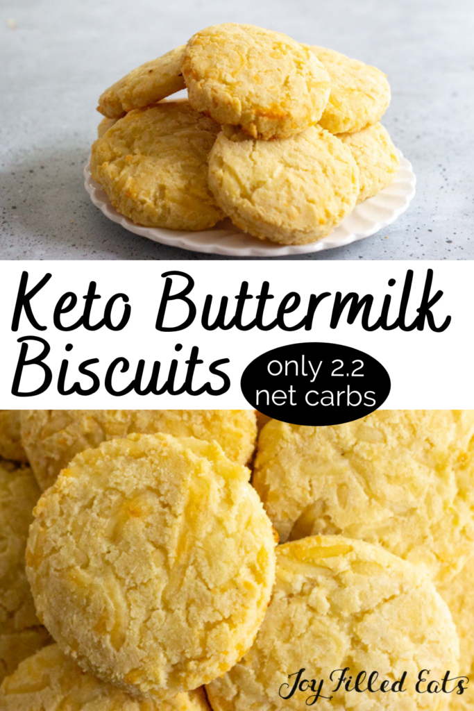 pinterest image for keto buttermilk biscuits