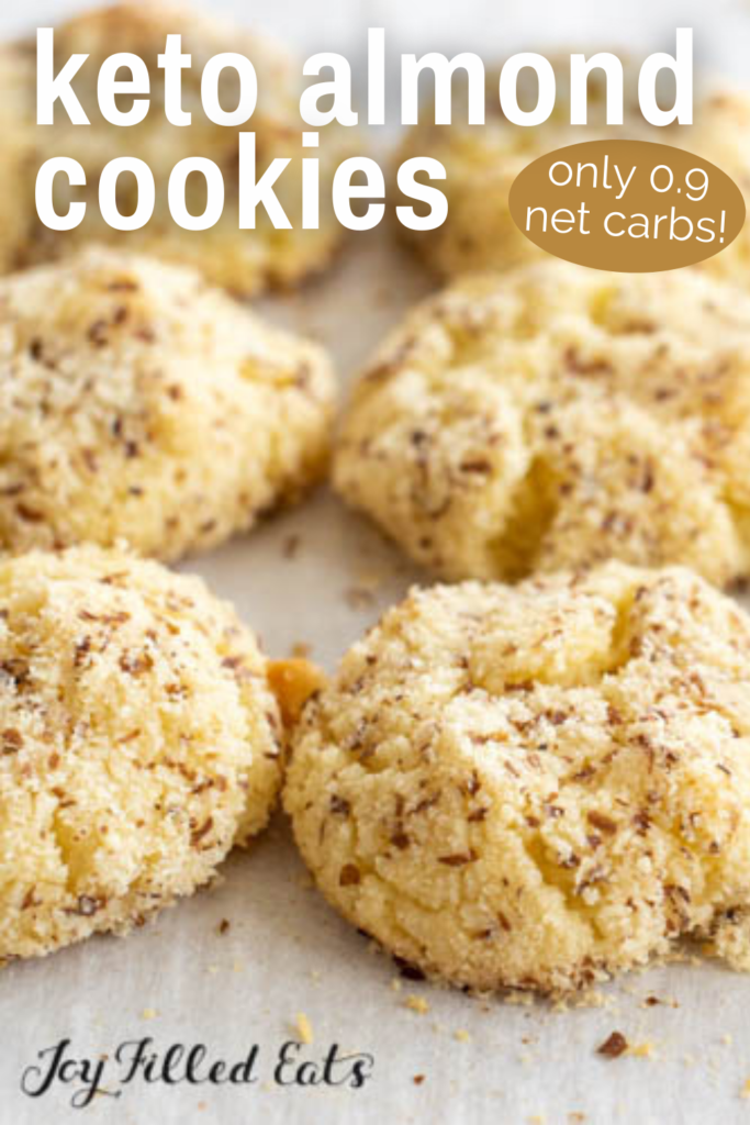 pinterest image for keto almond cookies