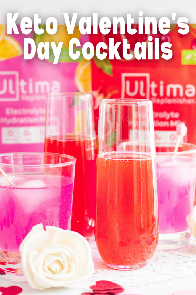 pinterest image for keto valentine cocktails