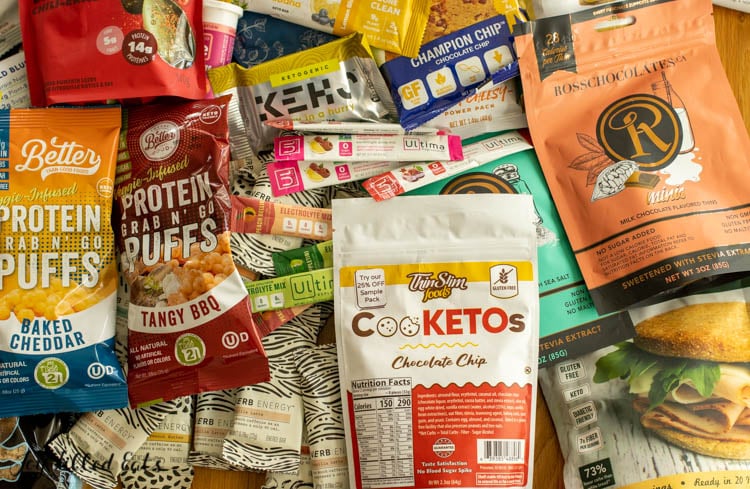 close up of keto snacks