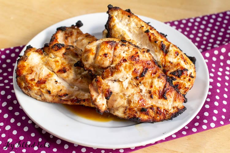 plate of chicken from the keto chicken marinade recipe