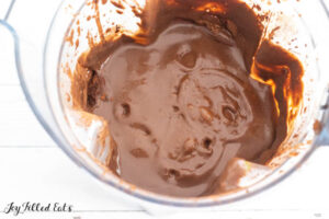 smooth chocolate mixture in blender