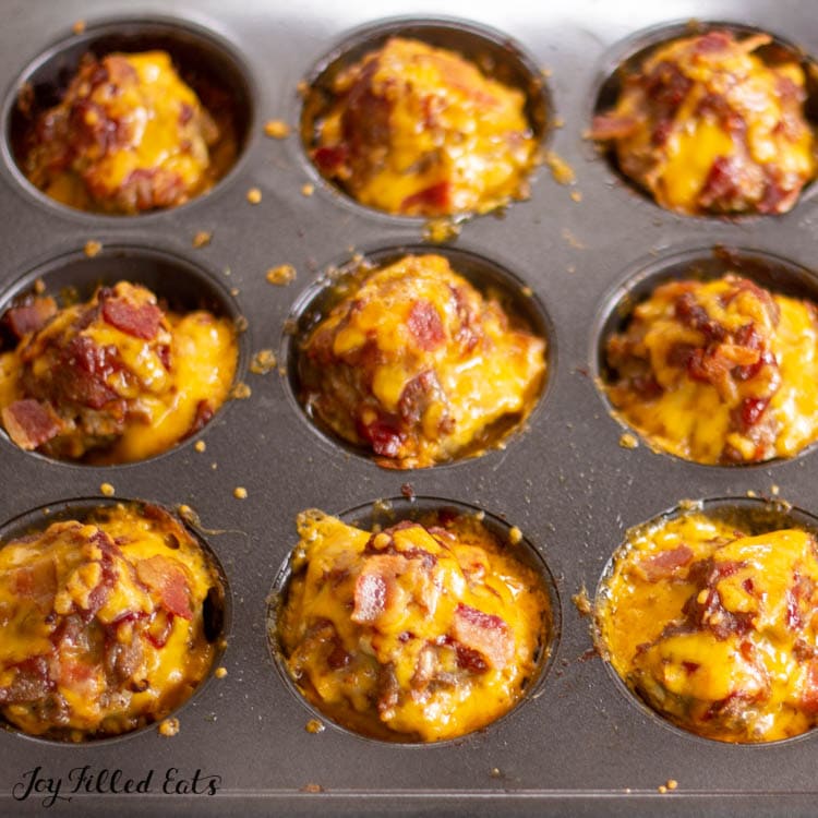 baked meatloaf muffins in tin