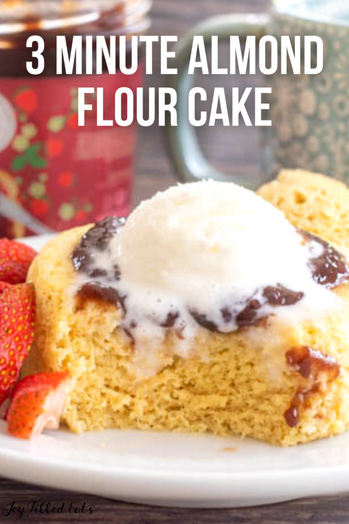pinterest image for almond flour mug cake