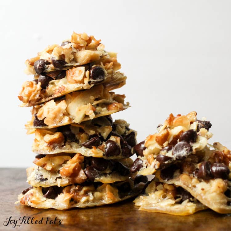 stack and pile of low carb magic cookies