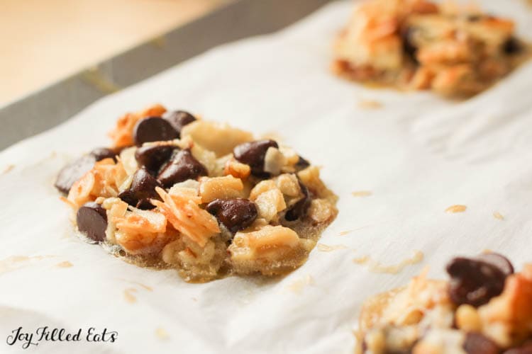 baked cookie on parchment