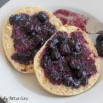 close up of blueberry jam