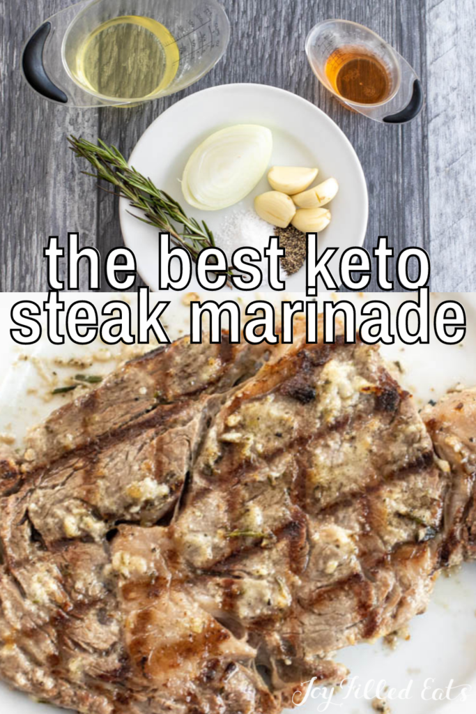 pinterest image for keto steak marinade