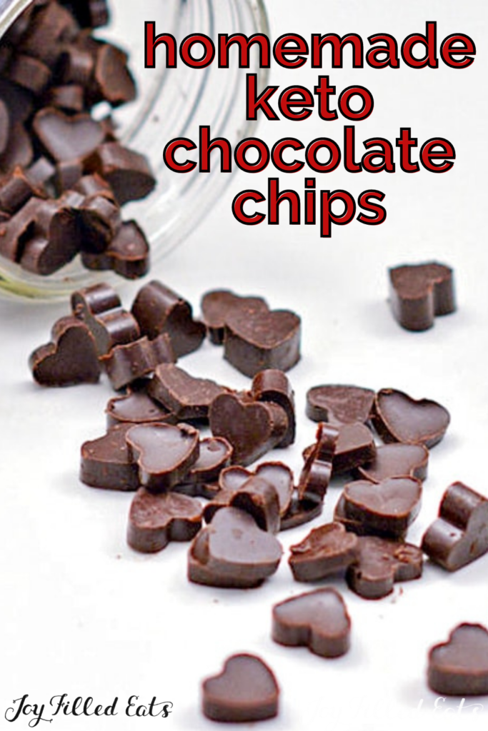 pinterest image for sugar free chocolate chips