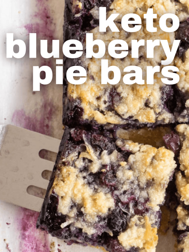 Keto Blueberry Pie Bars