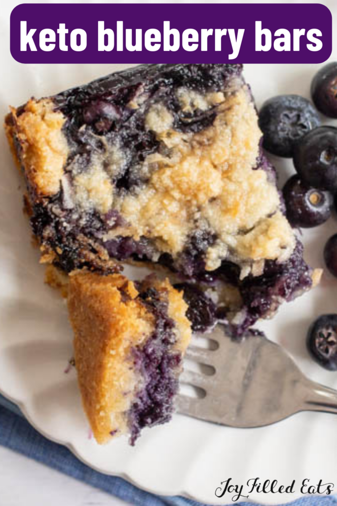 pinterest image for keto blueberry pie bars