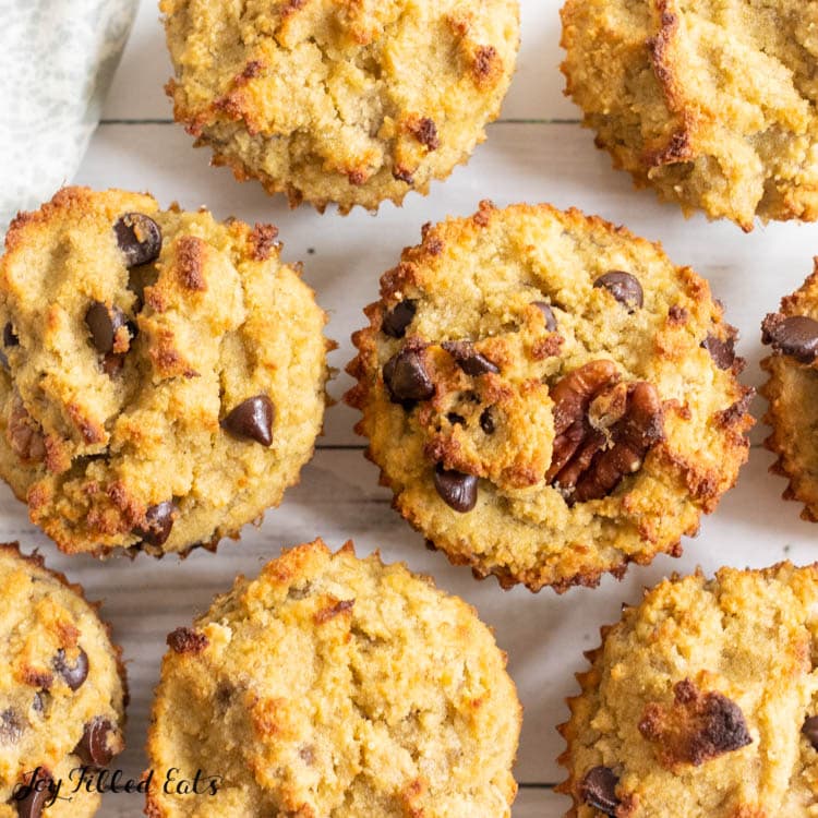 coconut flour banana muffins with and without mix-ins