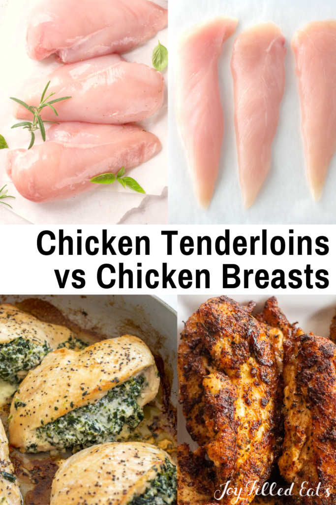 pinterest image for Chicken Tenderloins vs Breast - Info, Tips, & Recipes!