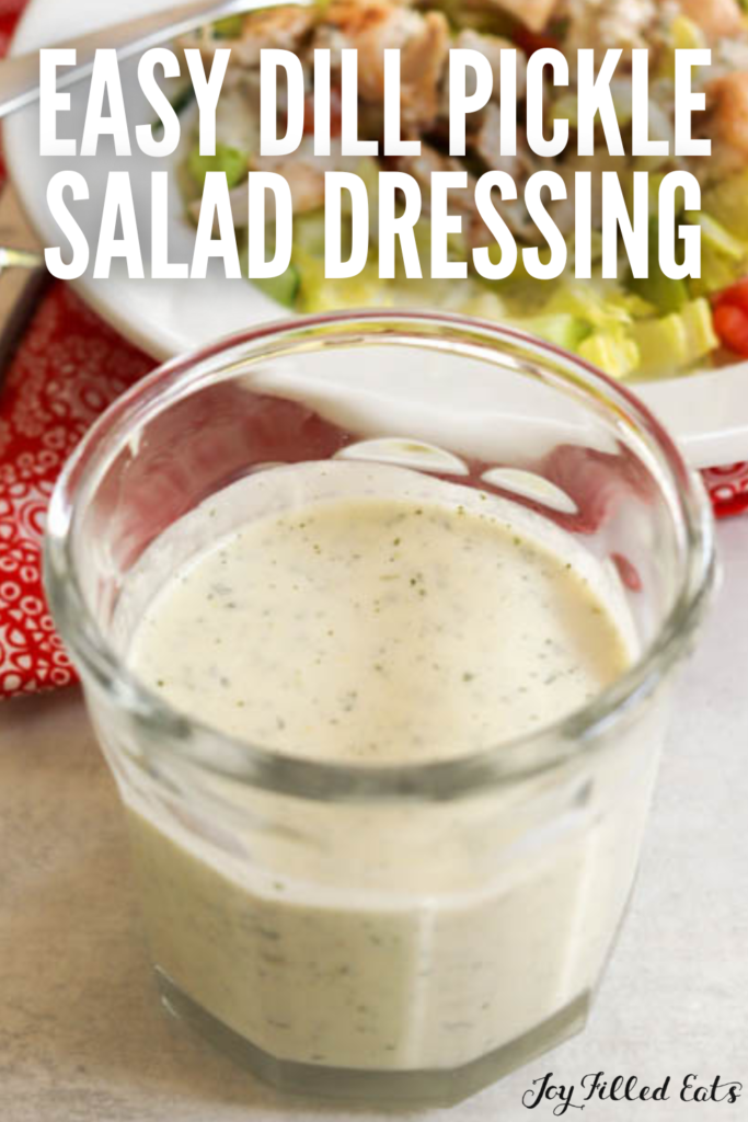 pinterest image for dill pickle salad dressing