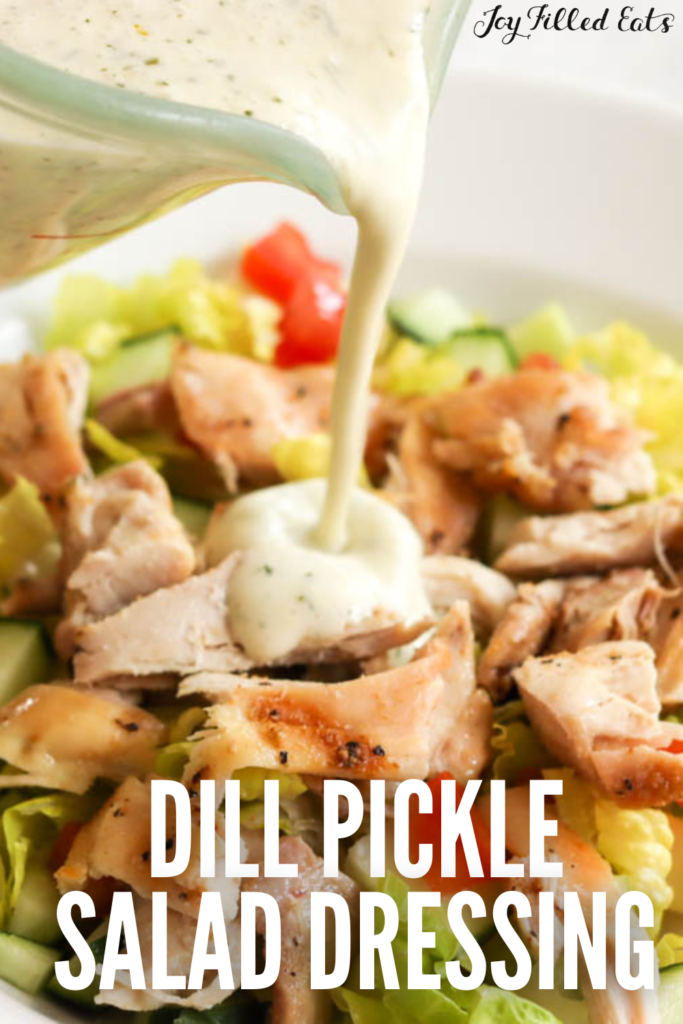 pinterest image for dill pickle salad dressing
