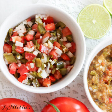 roasted jalapeno salsa in bowl