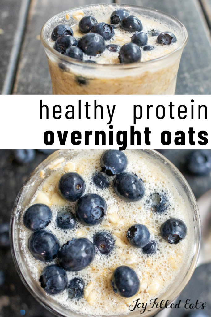 pinterest image for protein overnight oats