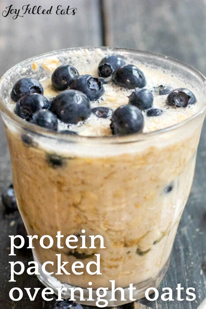 pinterest image for protein overnight oats