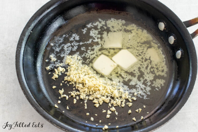 garlic and butter in a saucepan