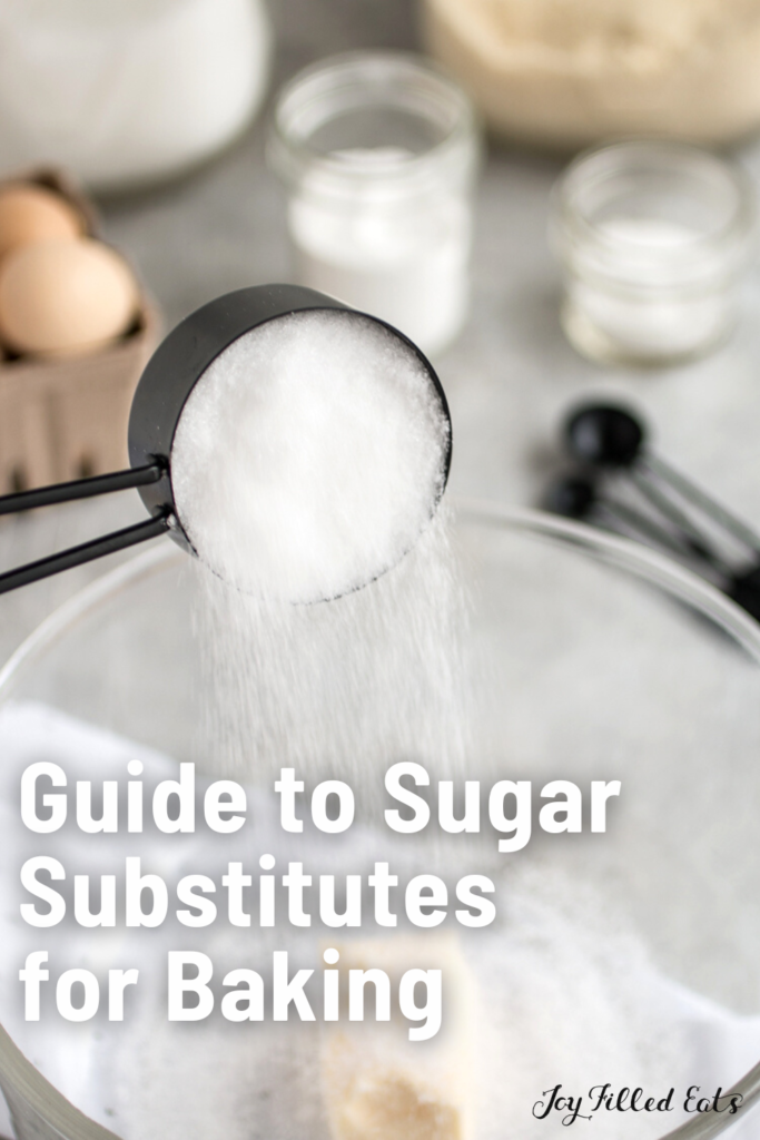 pinterest image for Sugar Substitutes for Baking