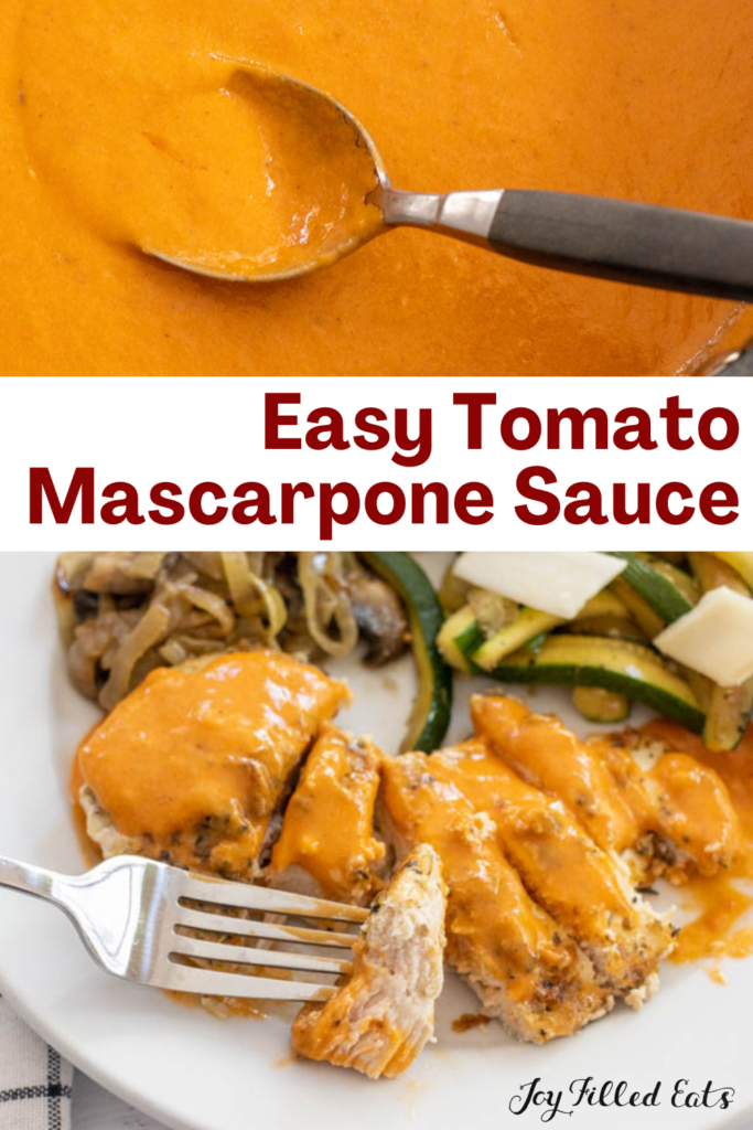 pinterest image for Tomato Mascarpone Sauce