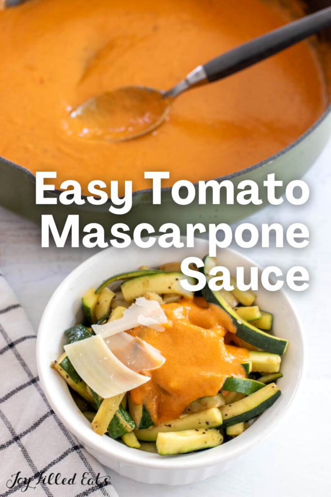 pinterest image for Tomato Mascarpone Sauce