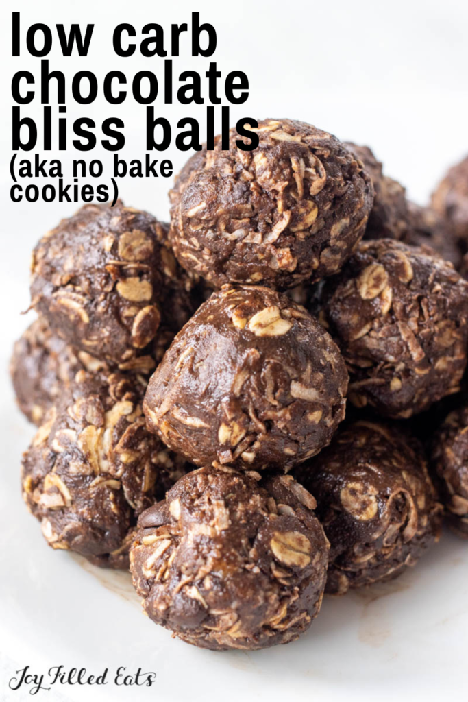 pinterest image for chocolate bliss balls