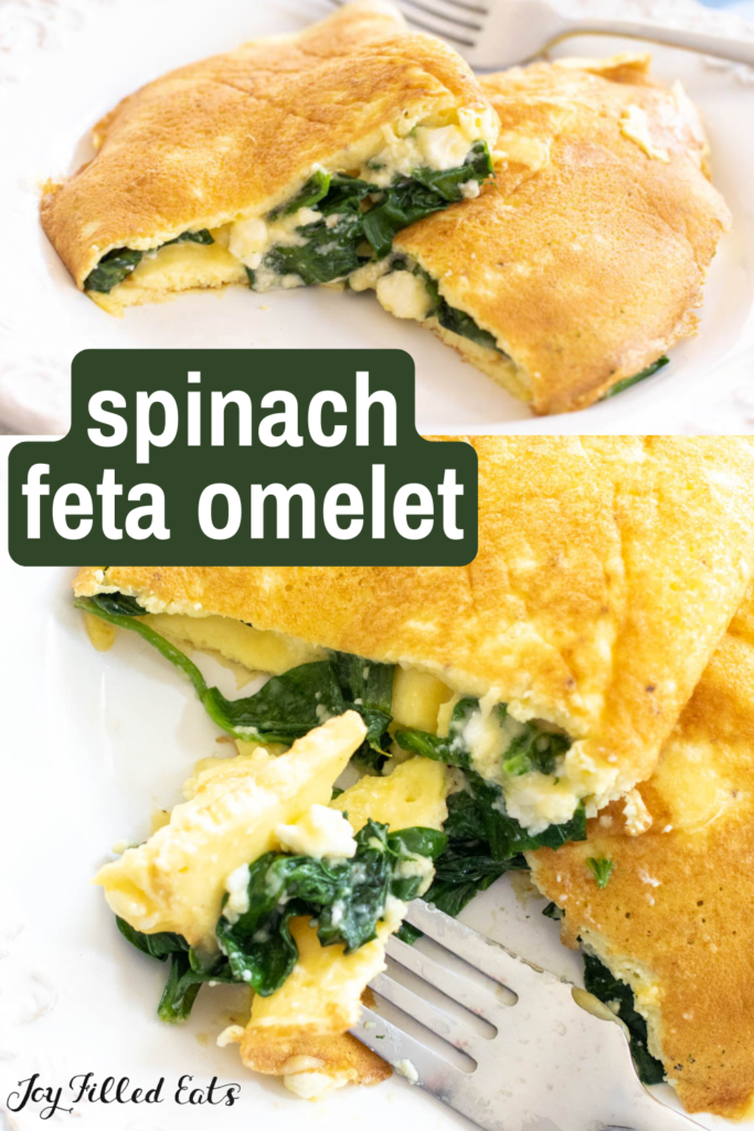 pinterest image for spinach feta omelet (1)