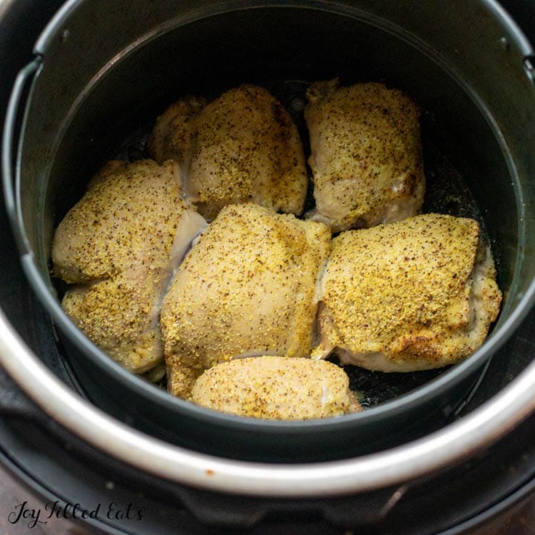 par-cooked chicken thighs in air fryer
