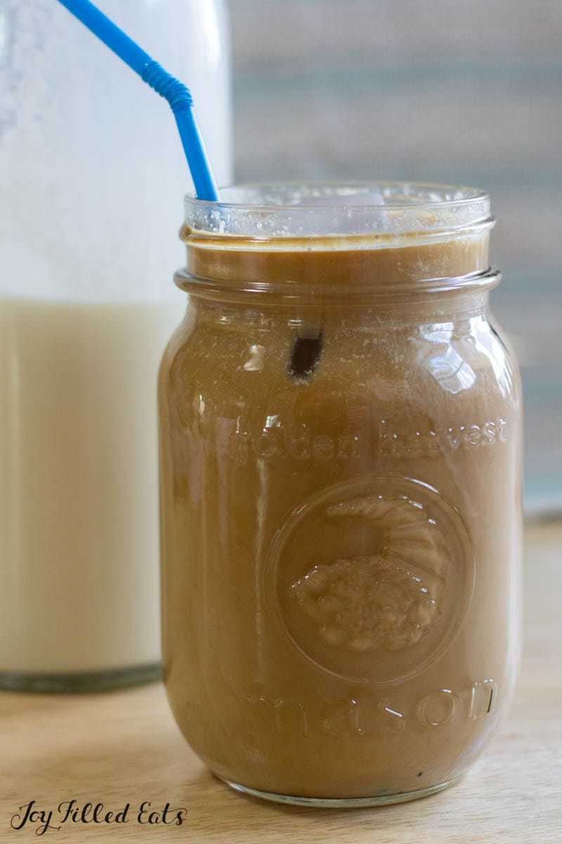 iced coffee with creamer from the keto coffee creamer recipe