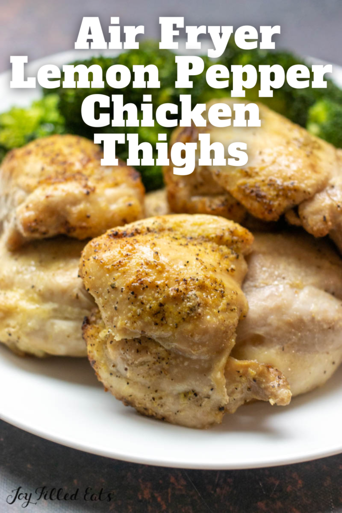 pinterest image for Air Fryer Boneless Skinless Chicken Thighs