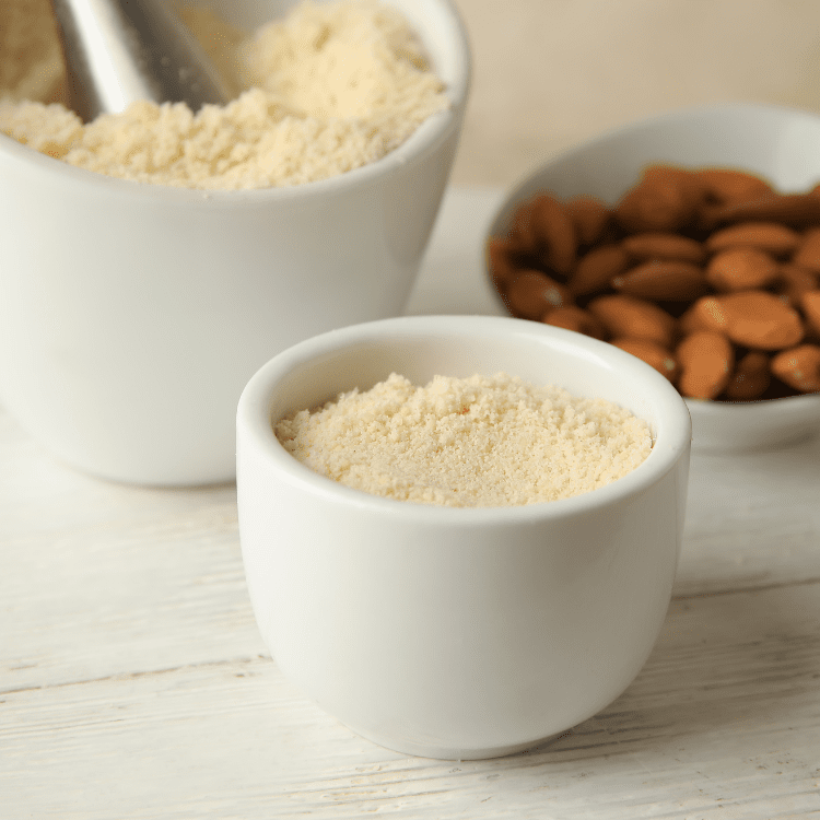 small dish of almond flour