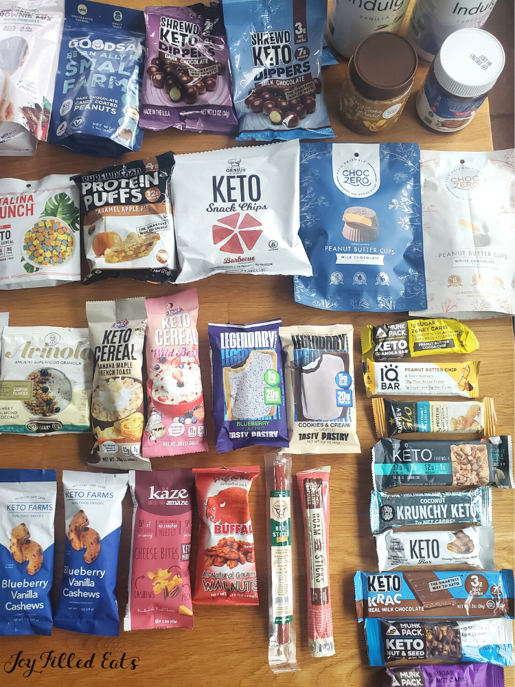 keto products in packages