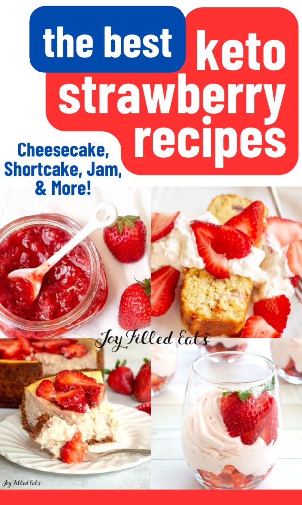 pinterest image for keto strawberry recipes