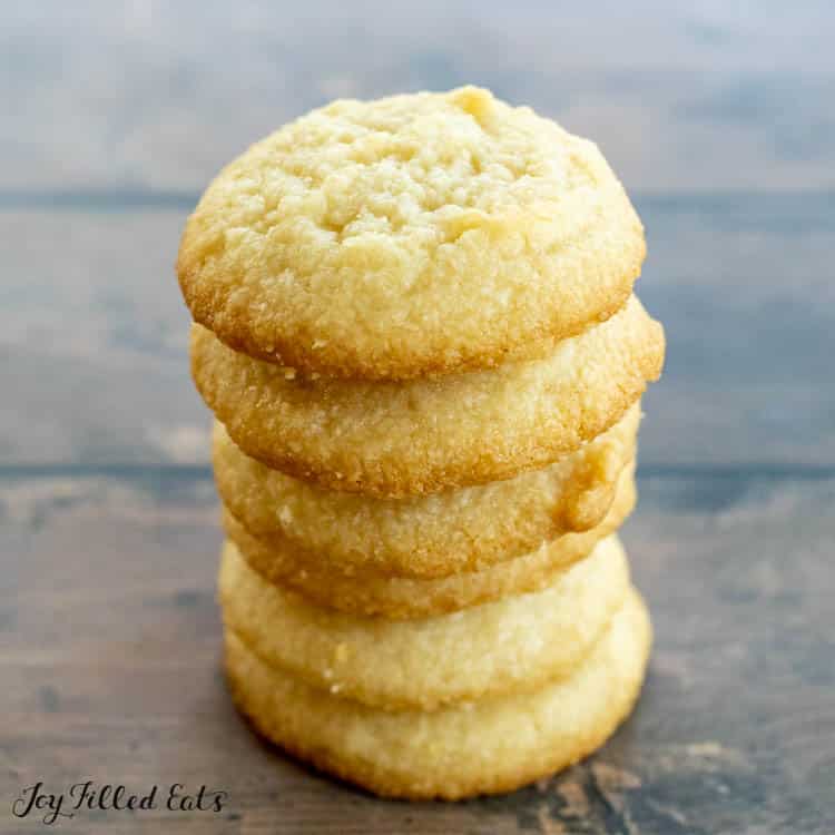 3 ingredient almond flour cookies in a stack