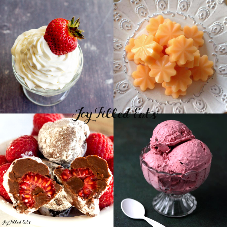 collage of cheap keto dessert recipes