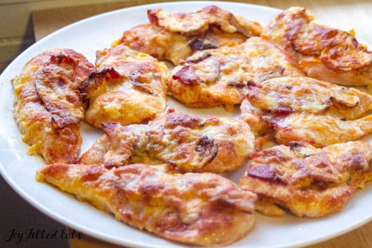 cheesy bacon chicken on a plate