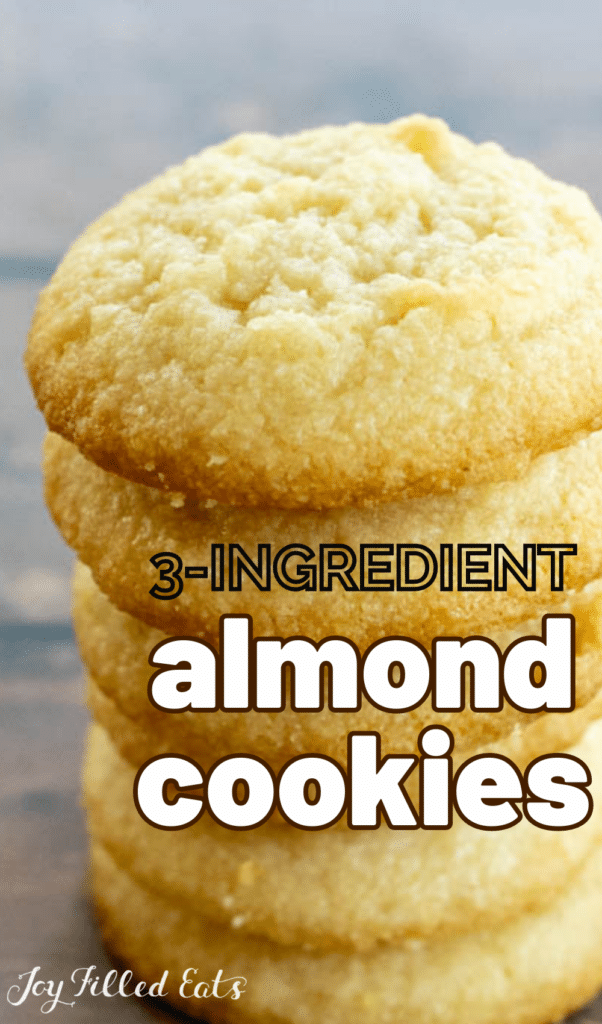 pinterest image for 3-ingredient almond flour cookies