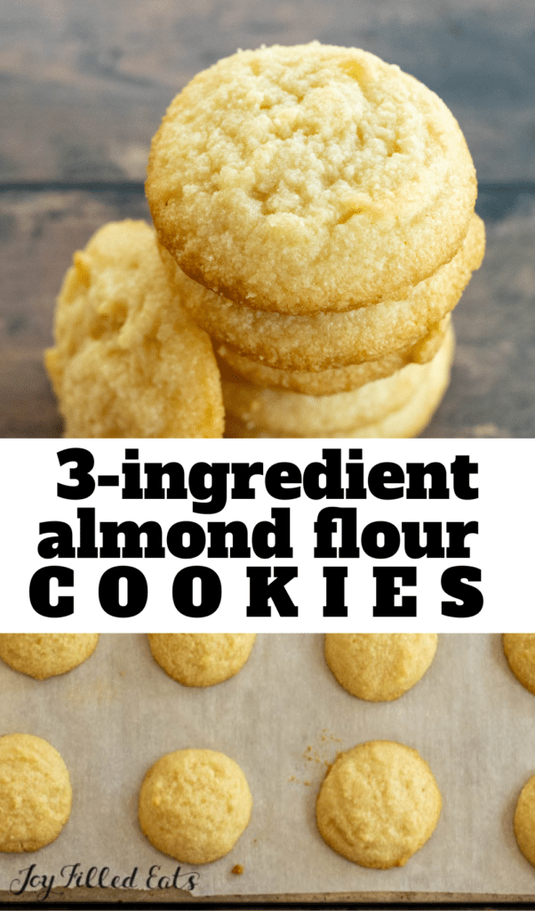 pinterest image for 3-ingredient almond flour cookies
