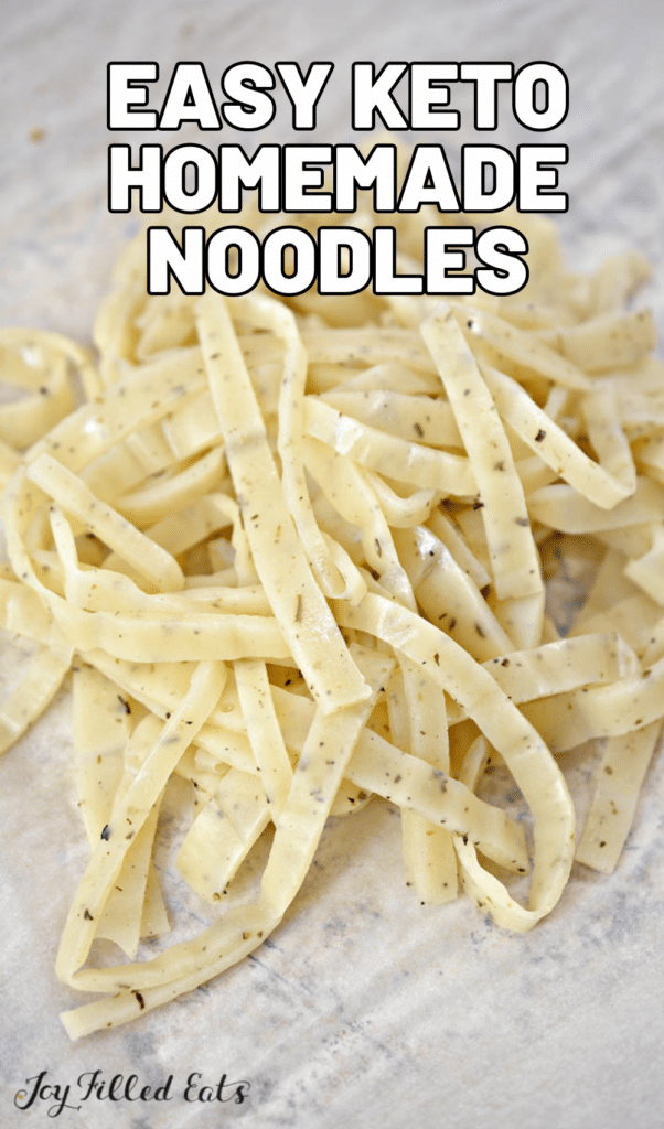 pinterest image for keto pasta noodles