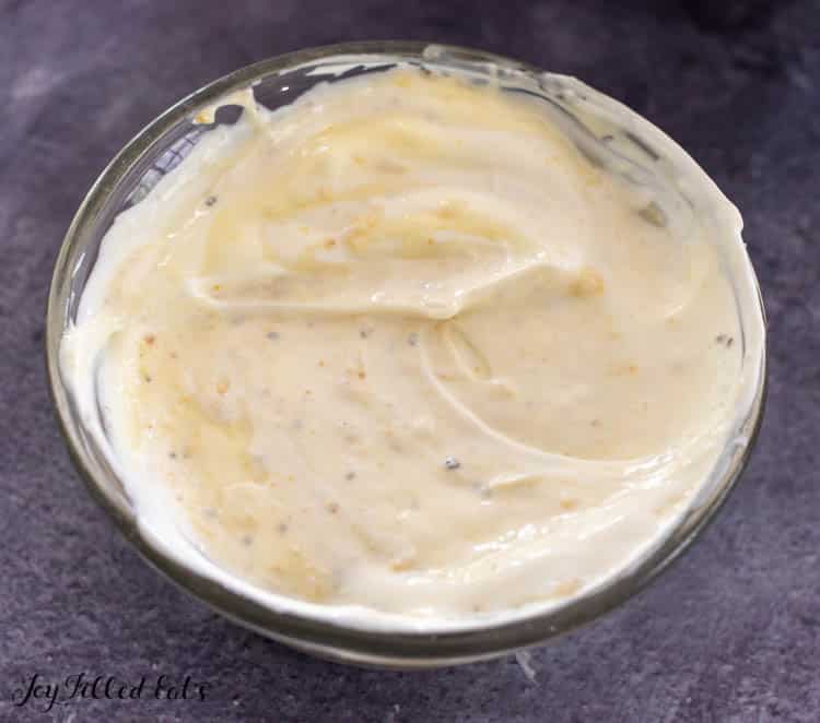 creamy sauce in small bowl